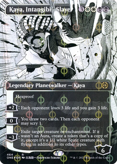 ONE: Kaya, Intangible Slayer (Borderless) (Step-and-Compleat Foil)