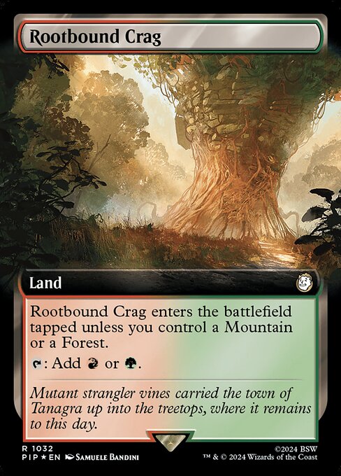 PIP: Rootbound Crag (Extended Art) (Surge Foil)