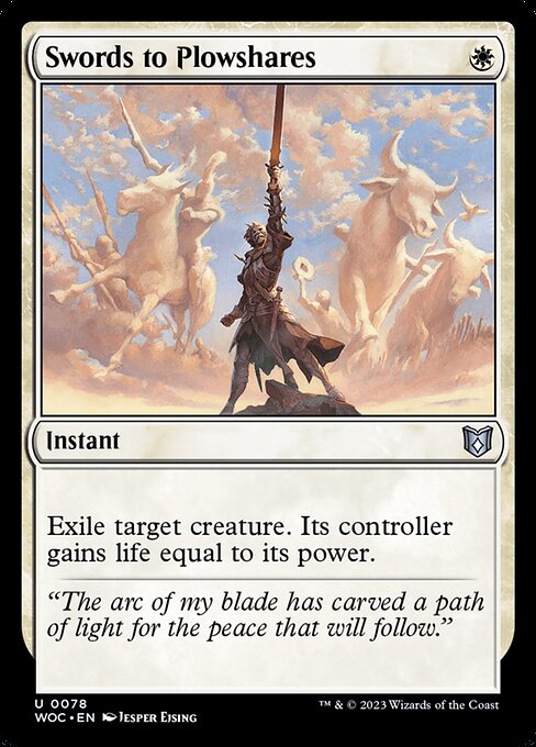 WOC: Swords to Plowshares