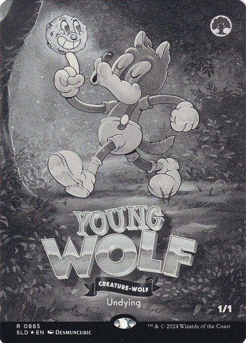 SLD: Young Wolf (Black & White Foil)