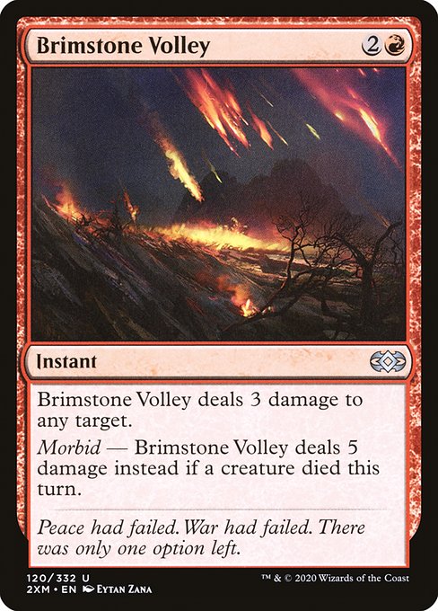 2XM: Brimstone Volley