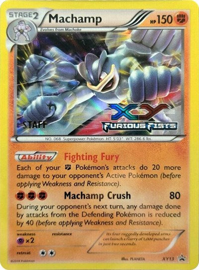 PR: Machamp - XY13 (Prerelease) [Staff] (Holofoil)