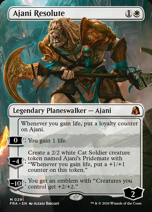 FRA: Ajani Resolute (Borderless) (Foil)