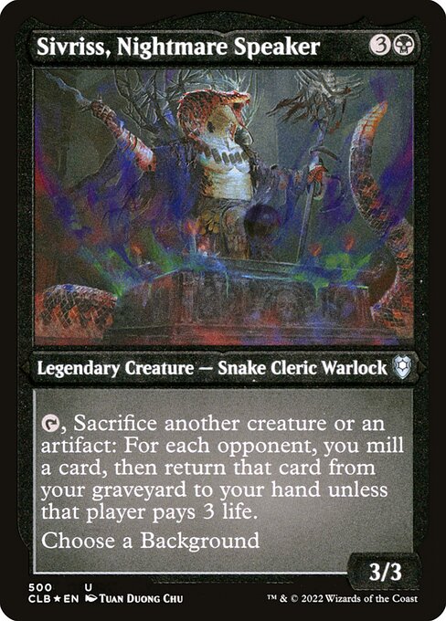 CLB: Sivriss, Nightmare Speaker (Foil Etched)