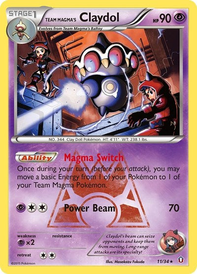DCR: Team Magma's Claydol (Reverse Holofoil)