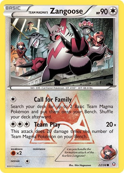 DCR: Team Magma's Zangoose (Reverse Holofoil)