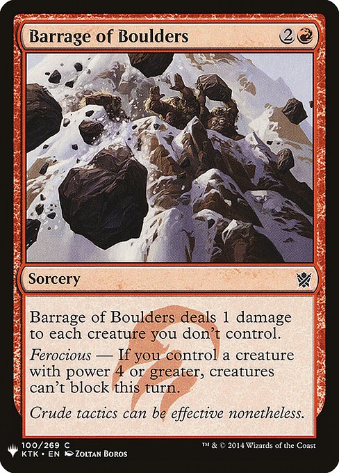 PLST: Barrage of Boulders