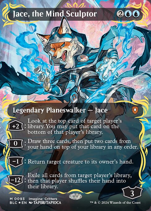 BLC: Jace, the Mind Sculptor (Borderless) (Raised Foil)