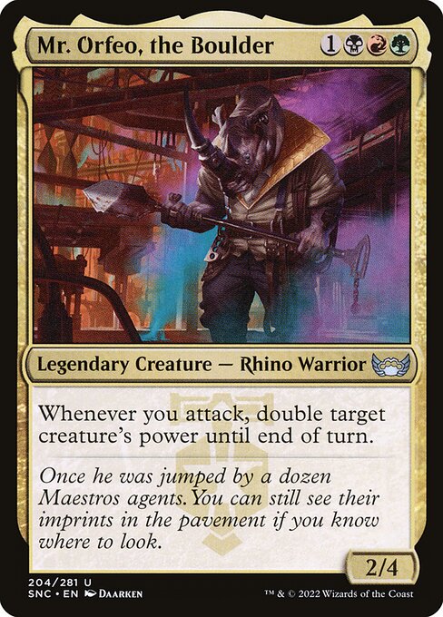 SNC: Mr. Orfeo, the Boulder (Foil)