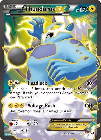 ROS: Thundurus EX (98 Full Art) (Holofoil)