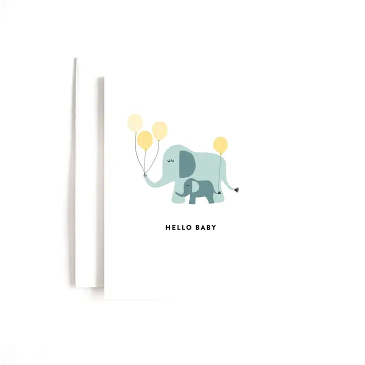 Hello Baby, Elephant Card
