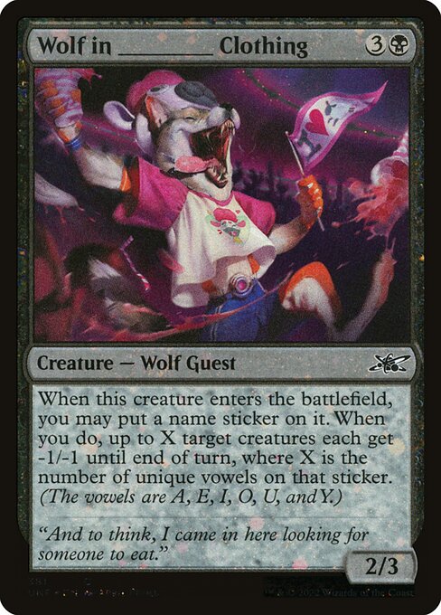 UNF: Wolf in _______ Clothing (Galaxy Foil)