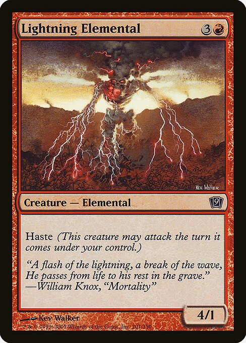 9ED: Lightning Elemental (Foil)