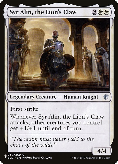 PLST: Syr Alin, the Lion's Claw