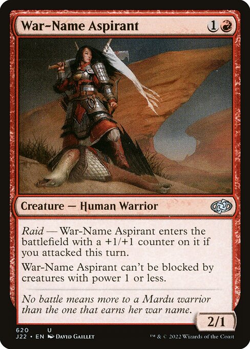 J22: War-Name Aspirant