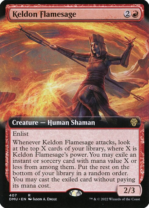 DMU: Keldon Flamesage (Extended Art) (Foil)