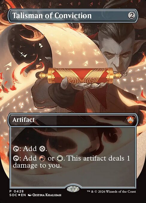 SOC: Talisman of Conviction (Borderless) (Foil)