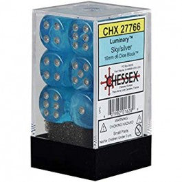 Chessex Borealis 16mm D6 Dice Block (12-Dice)