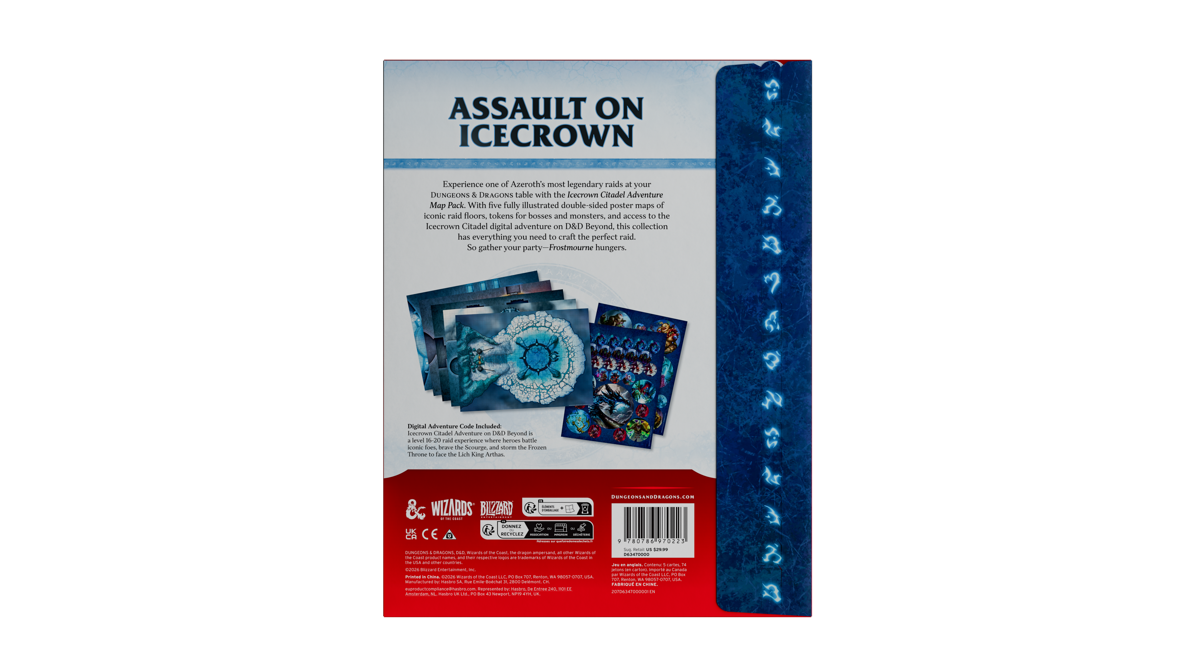 D&D RPG: World of Warcraft Icecrown Citadel Adventure Map Pack (Preorder)