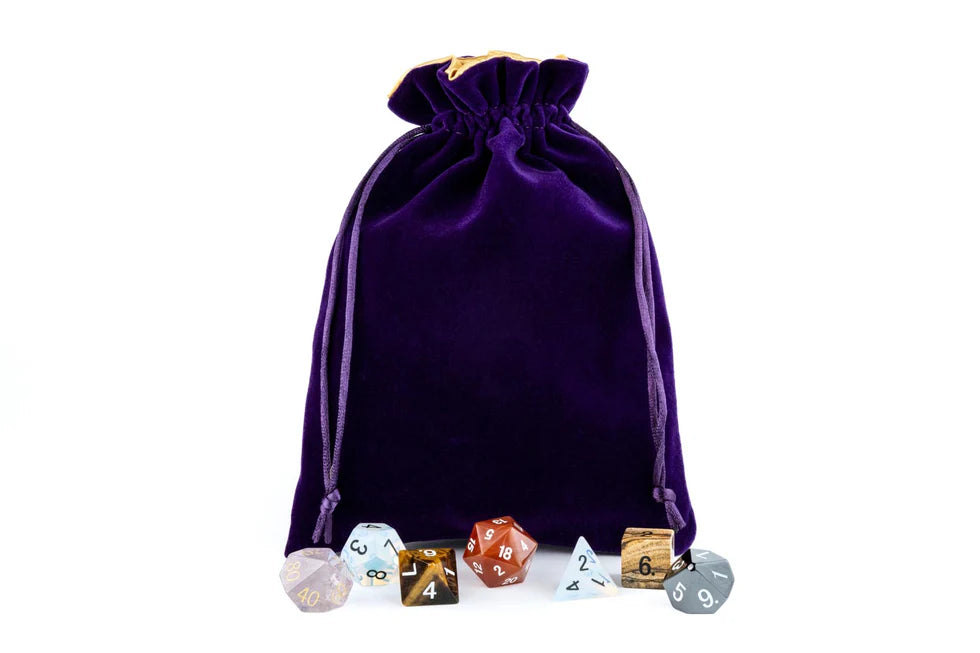 Velvet Dice Bag with Satin Liner 6"x8"
