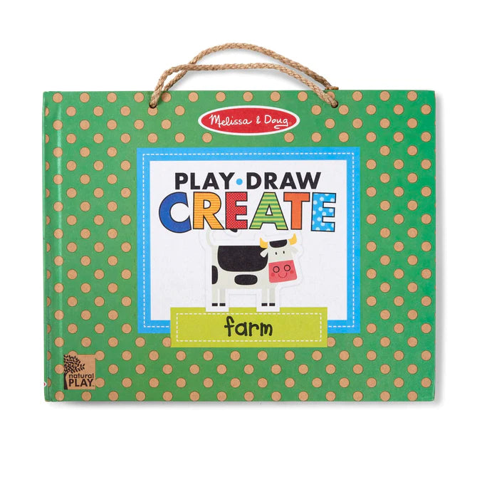 Natural Play: Play, Draw, Create Reusable Drawing & Magnet Kit – Farm Fun