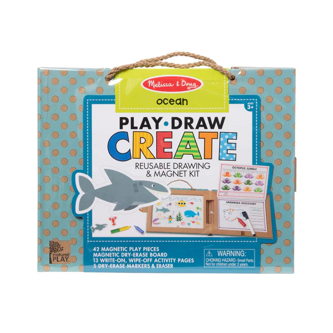 Natural Play: Play, Draw, Create Reusable Drawing & Magnet Kit – Ocean