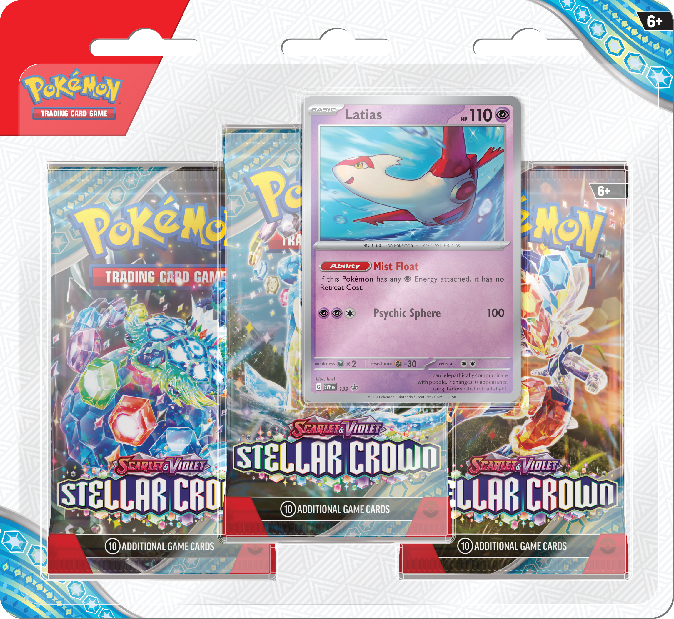 Scarlet & Violet 7 - Stellar Crown: 3-Pack Blister