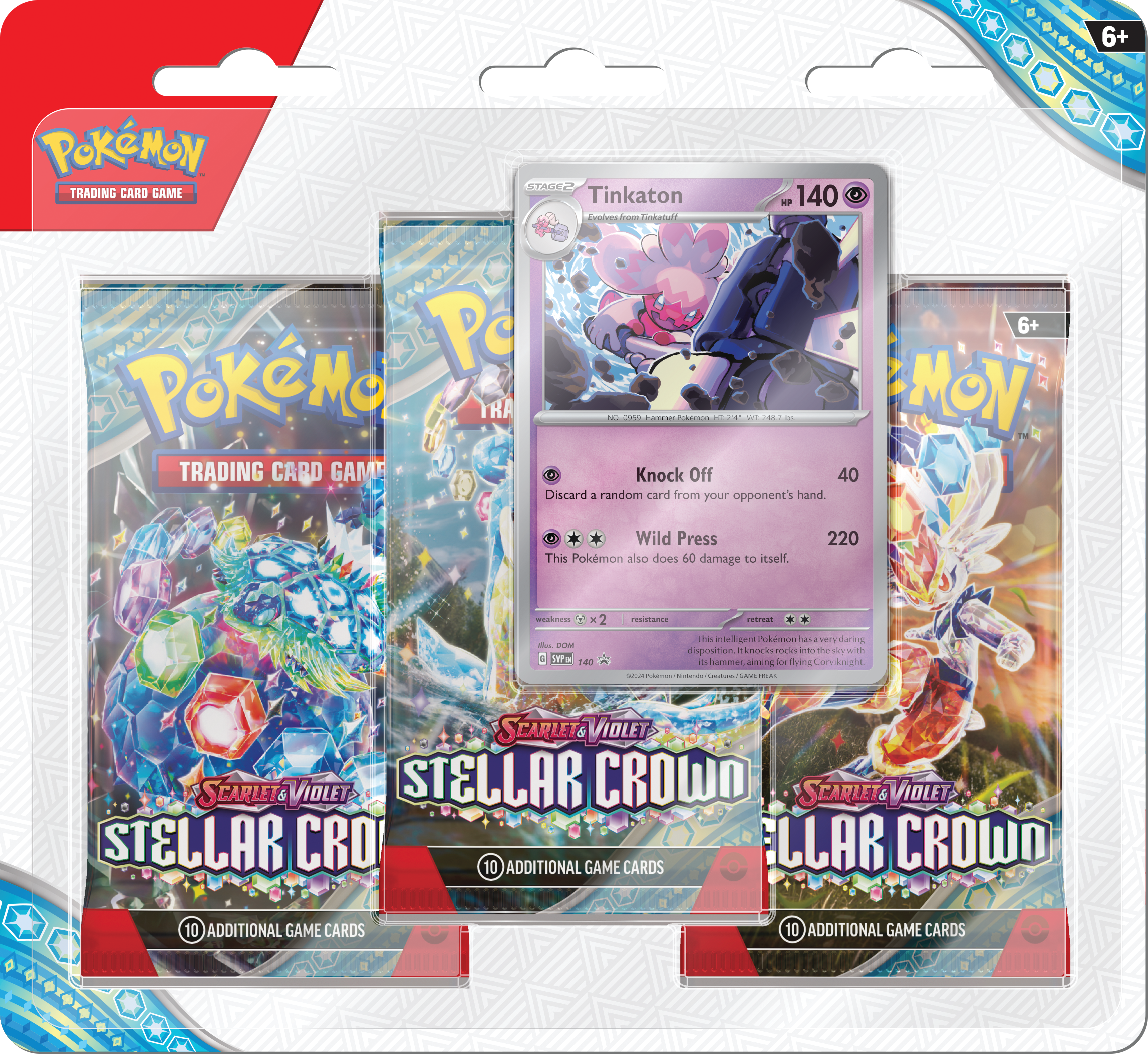 Scarlet & Violet 7 - Stellar Crown: 3-Pack Blister