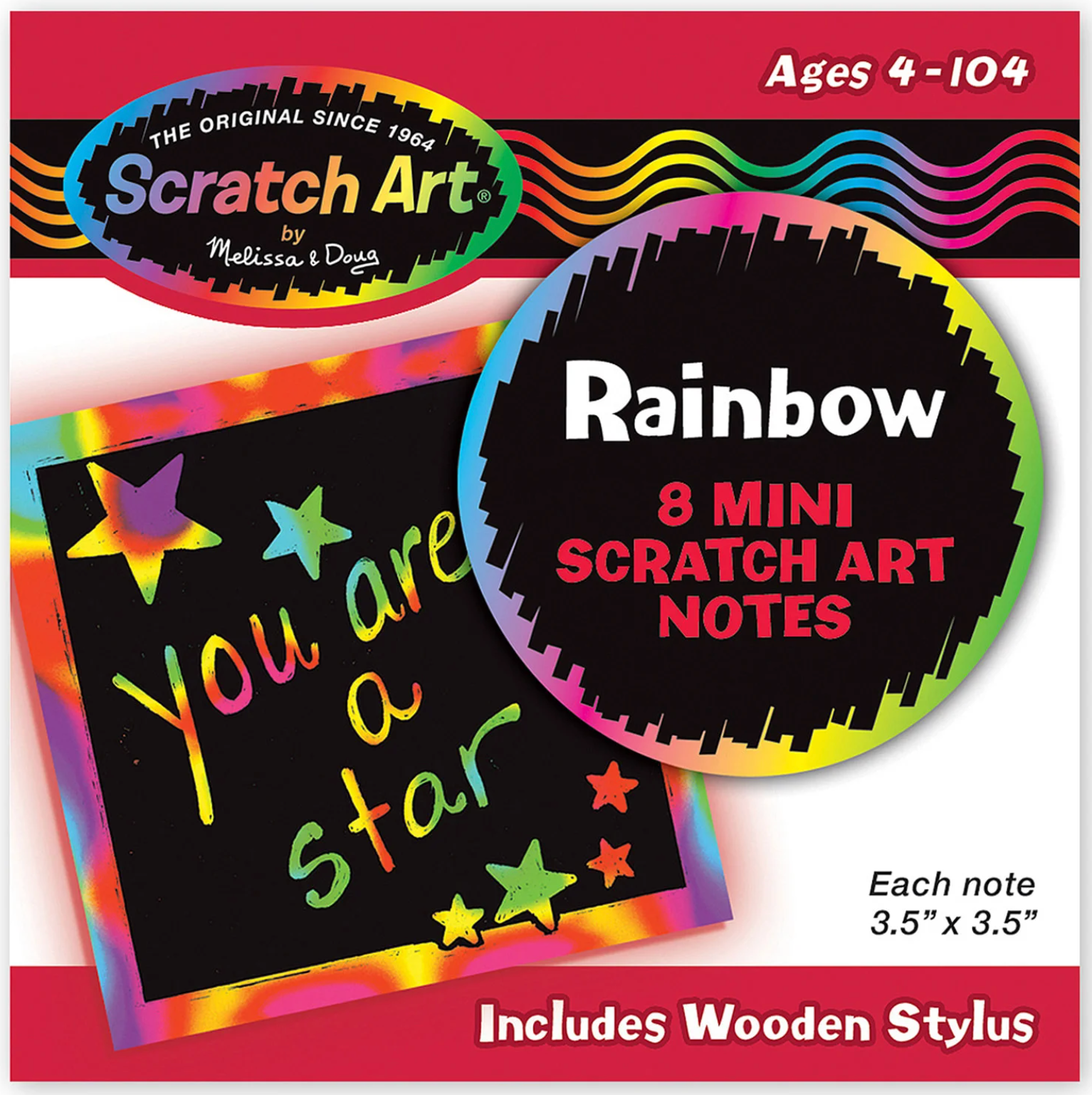 Rainbow Mini Scratch Art Notes