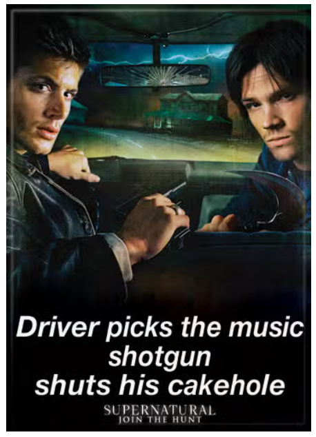 Supernatural Shotgun Shuts Cakehole Magnet