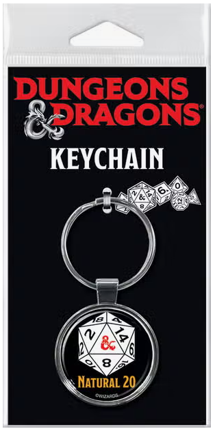 Dungeons & Dragons Natural 20 Keychain