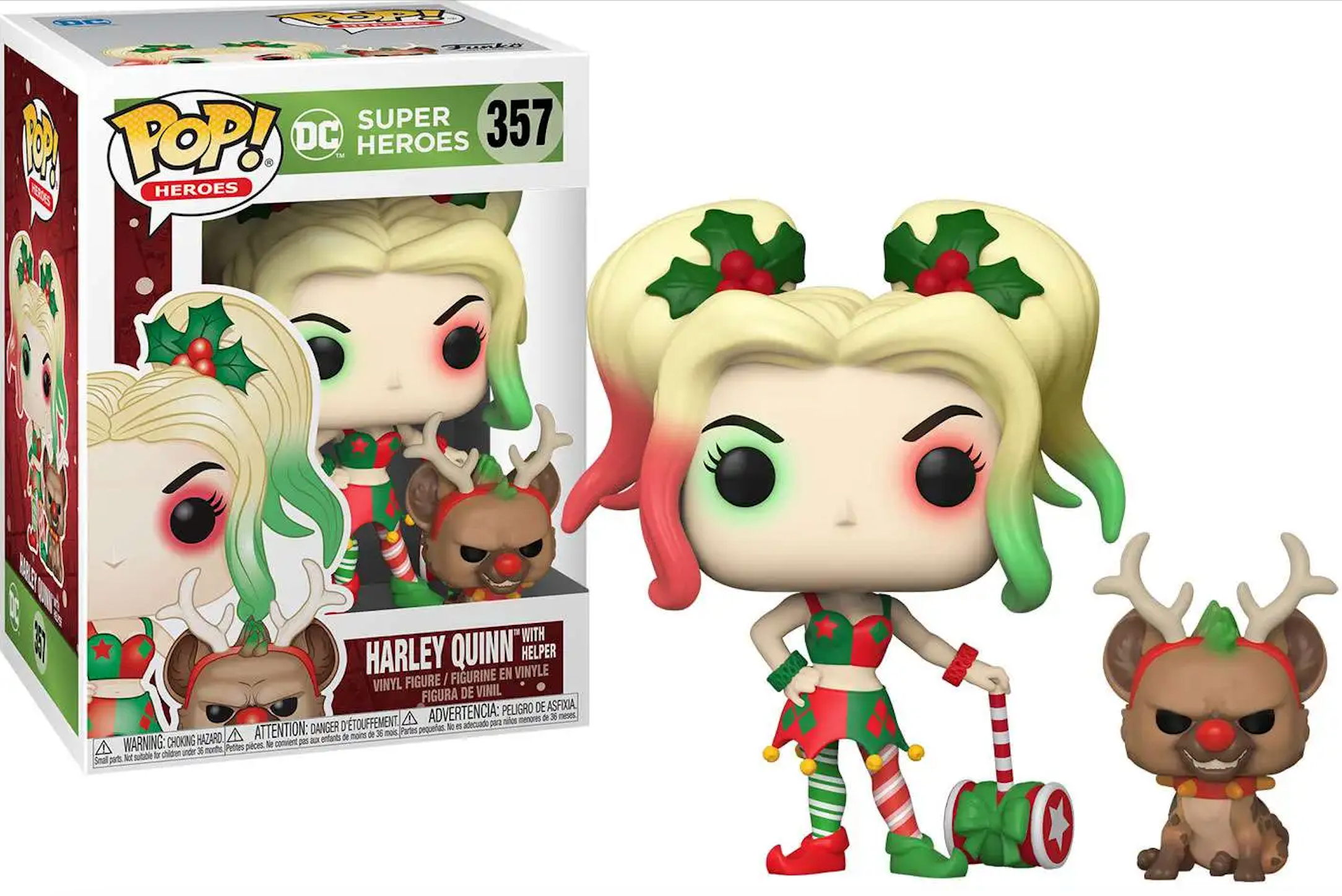 DC: Super Heroes - Holiday Harley Quinn with Helper Pop! Vinyl Figure (357)