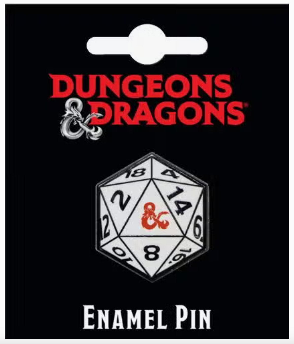 Dungeons & Dragons 20 Sided Die Enamel Pins