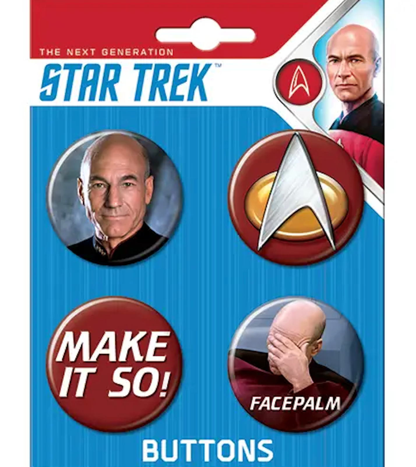 Star Trek: The Next Generation 4 Button Set