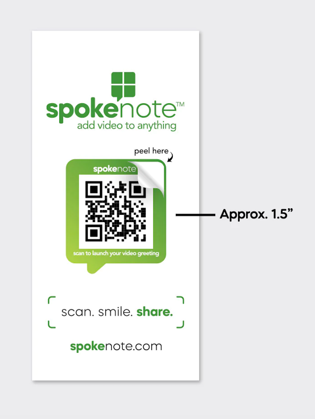 Spokenote Stickers, Green - 10 pack