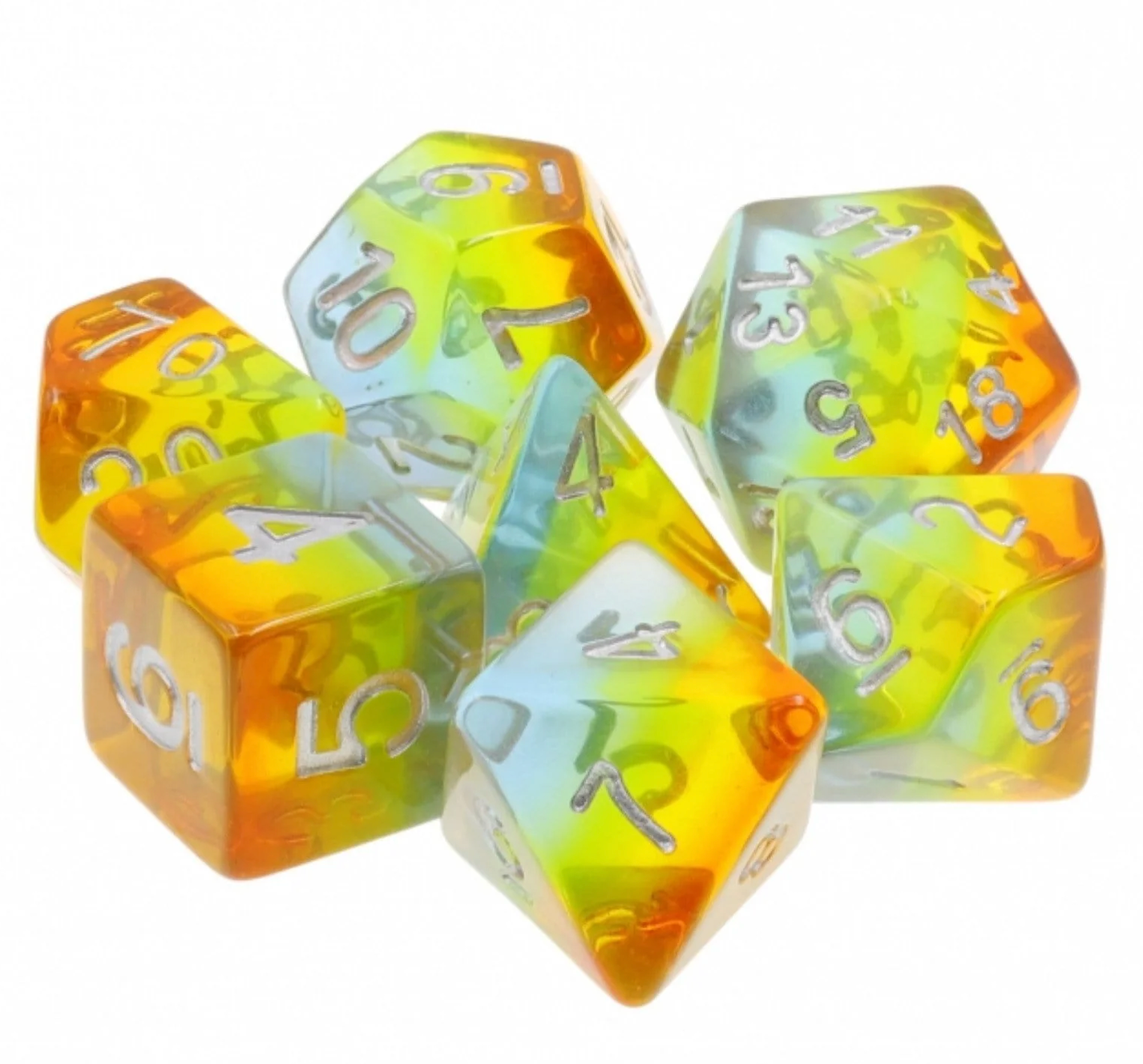 Metallic Dice Games Unicorn 16mm Polyhedral Dice Set