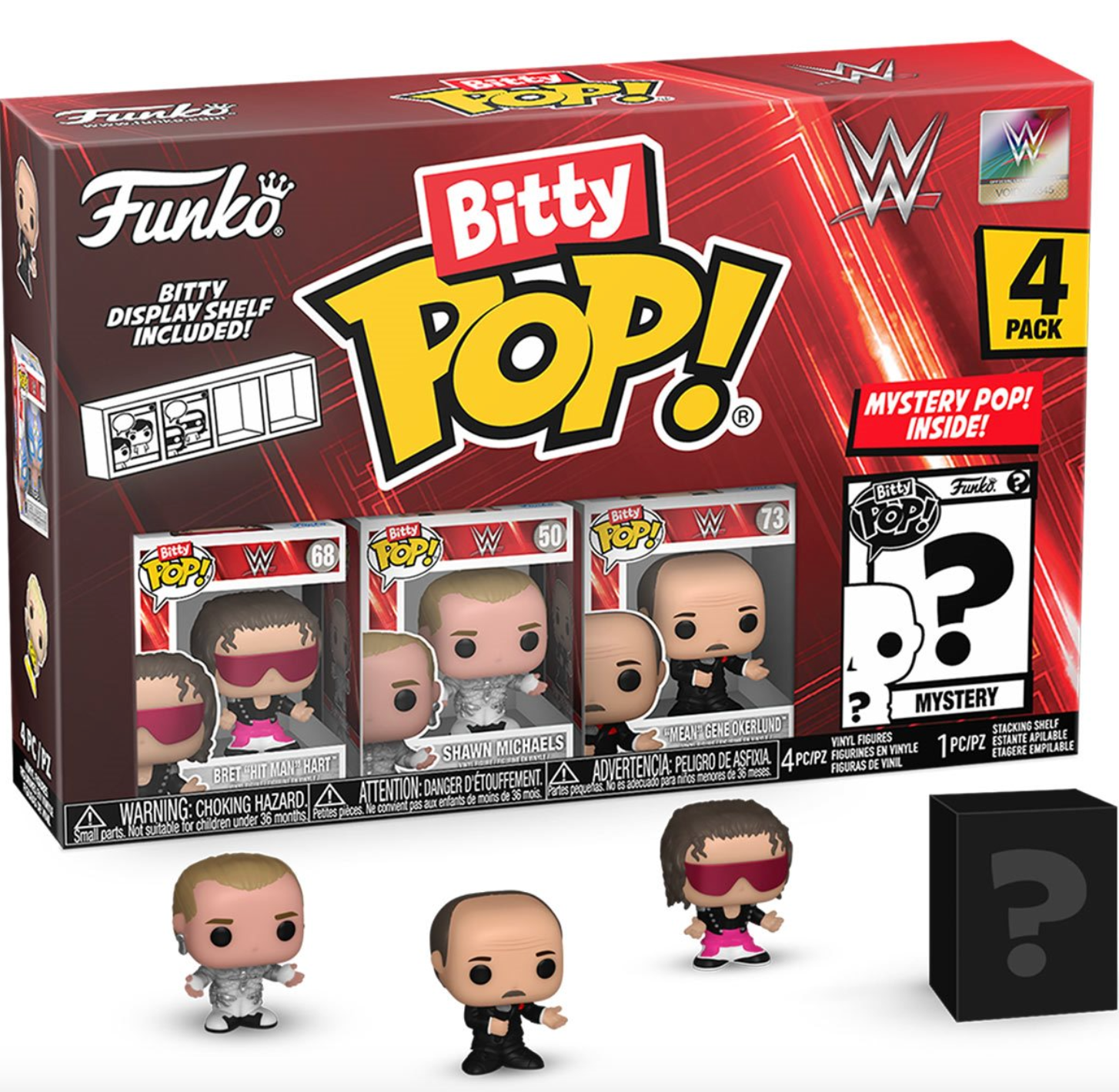 WWE Bret "Hit Man" Hart Funko Bitty Pop! Mini-Figure 4-Pack
