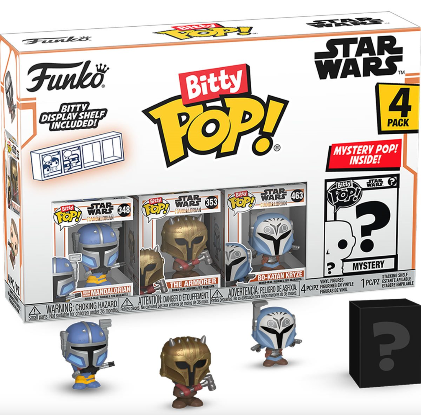 Star Wars: The Mandalorian - Heavy Infantry Mandalorian Funko Bitty Pop! Mini Figure 4 Pack