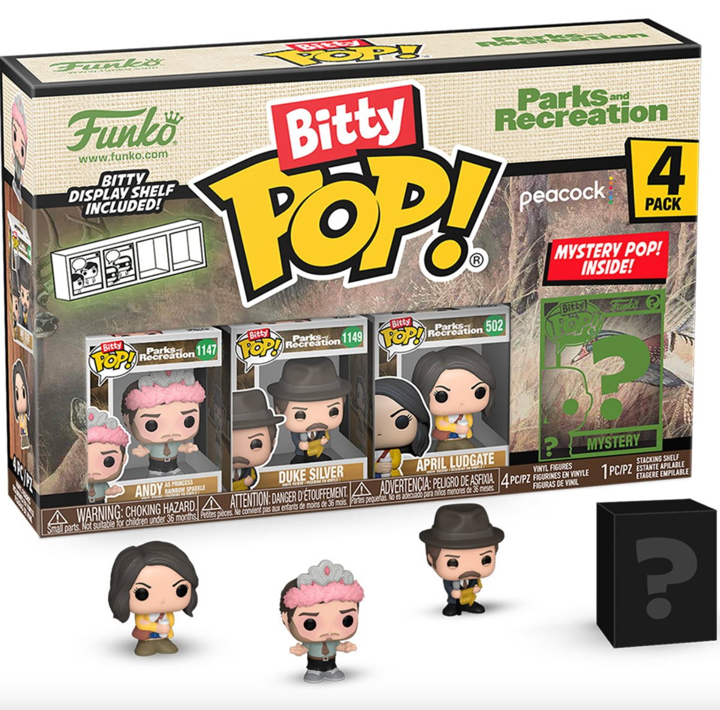 Parks and Recreation: Andy as Princess Rainbow Sparkle Funko Bitty Pop! Mini Figure 4 Pack