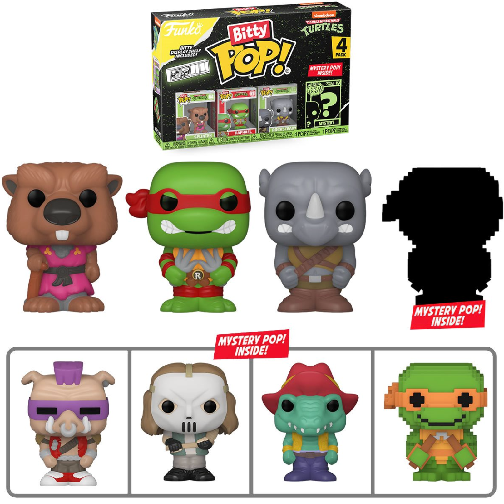 TMNT Comics Splinter Funko Bitty Pop! Mini-Figure 4-Pack