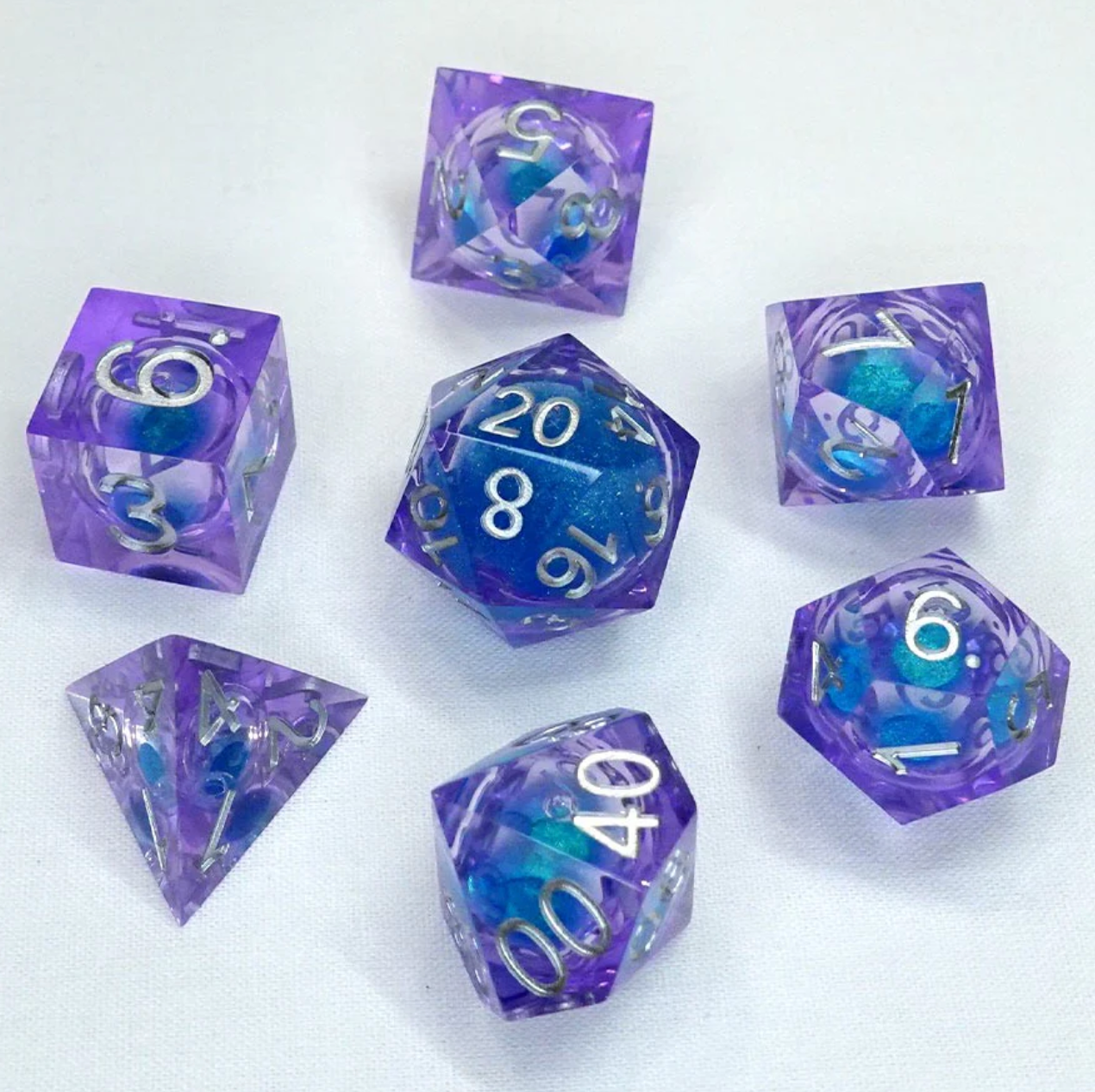 7-Set Cube Liquid Core Dice