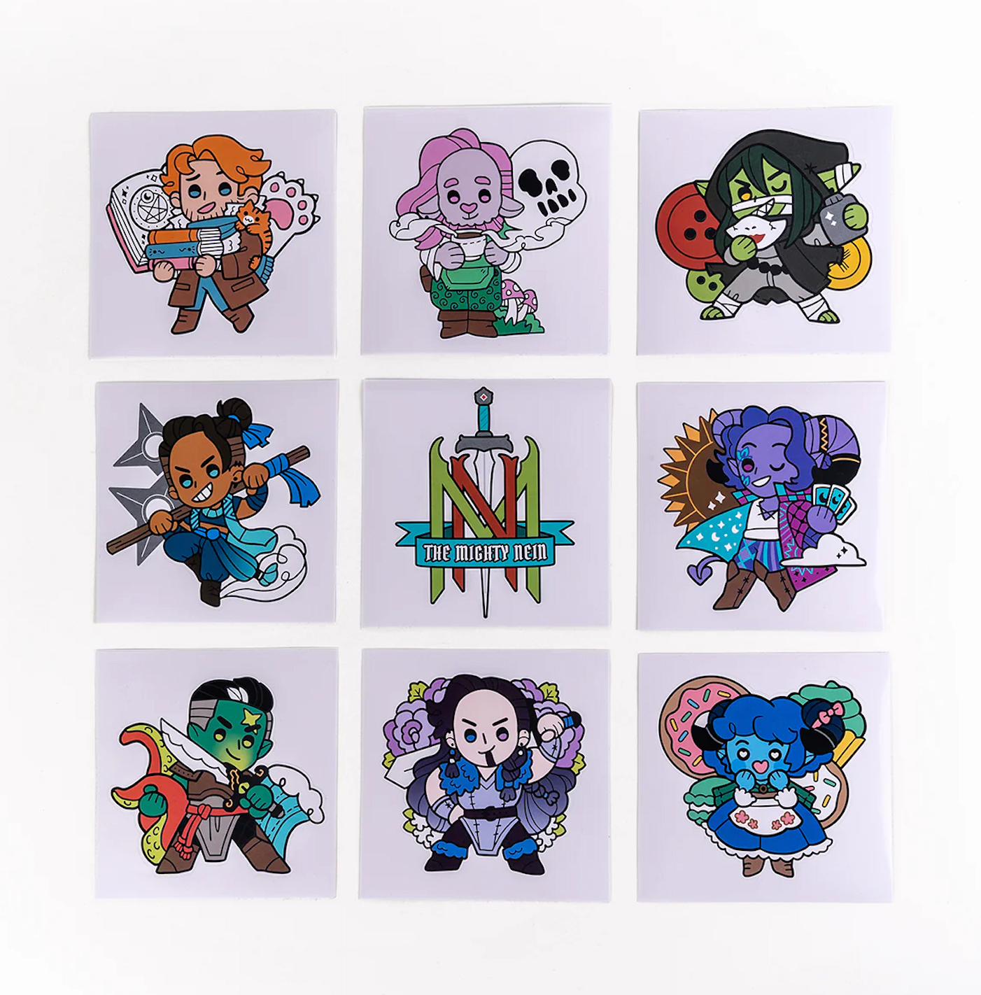 Vox Machina Mighty Nein Chibi Vinyl Decals (10 Pack)