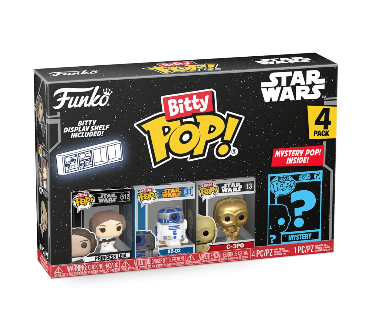 Star Wars: Princess Leia Bitty Pop! Mini-Figure 4-Pack