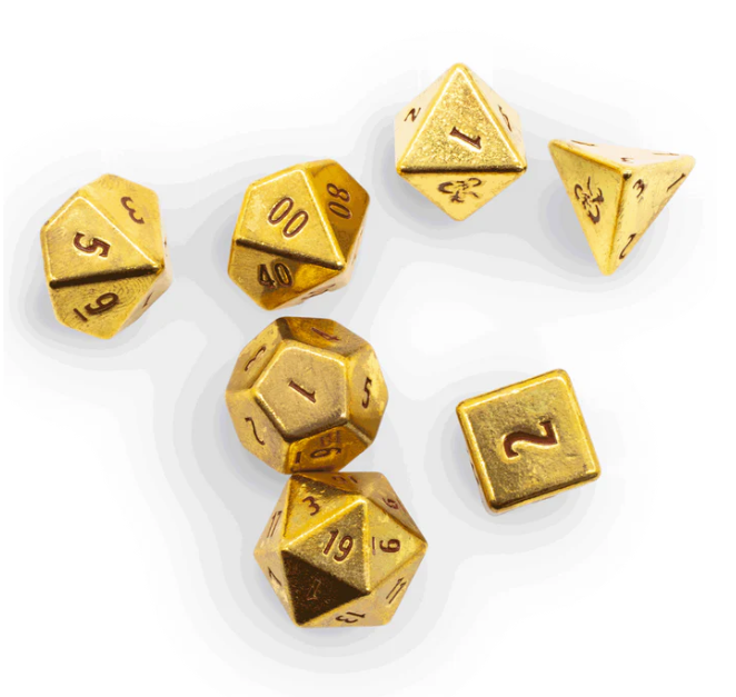 Dungeons & Dragons: 50th Anniversary Heavy Metal Dice Set