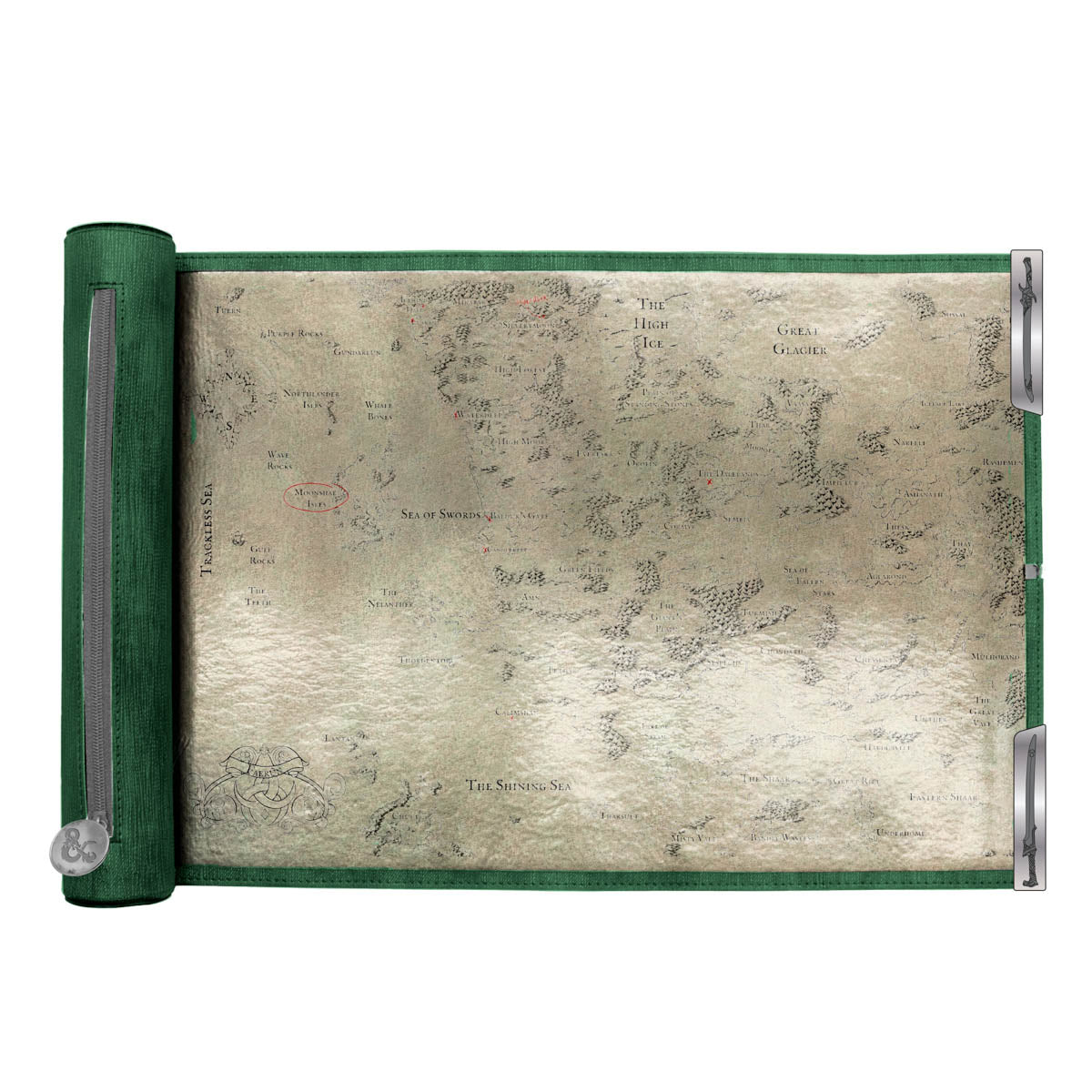 Artifacts Across Eternities - Drizzt & The Forgotten Realms Premium Dice Scroll Map for Dungeons & Dragons