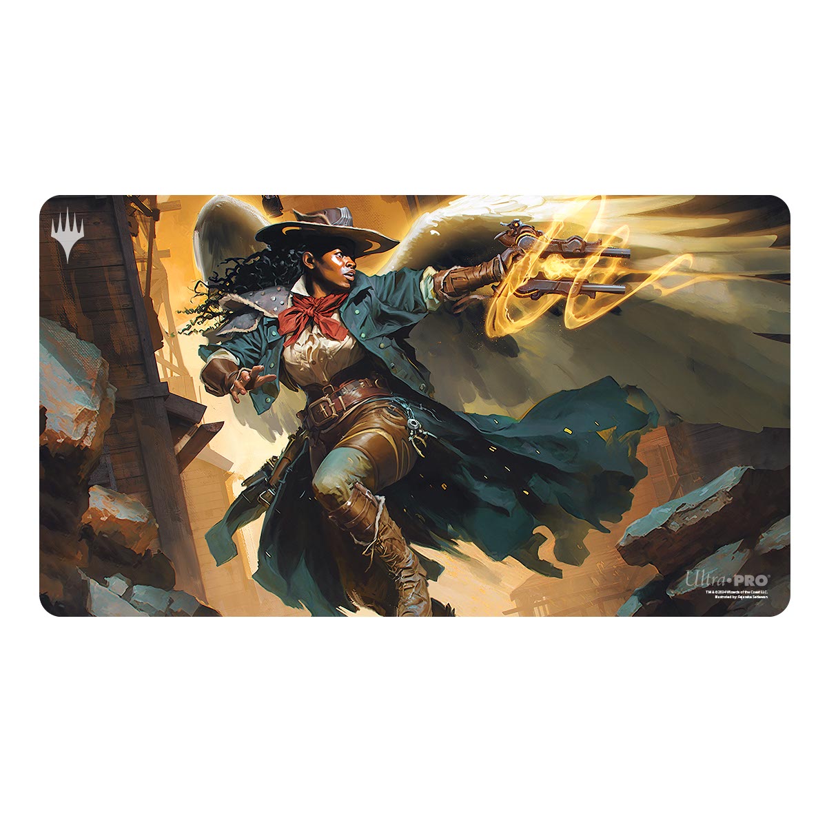 Magic the Gathering Playmat: Outlaws of Thunder Junction - Archangel of Tithes