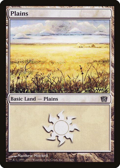 8ED: Plains (332) (Foil)