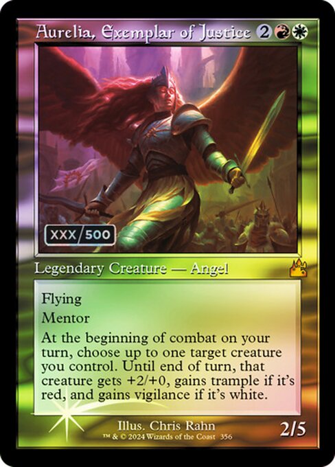 RVR: Aurelia, Exemplar of Justice (Retro Frame) (Serial Numbered) (Foil)