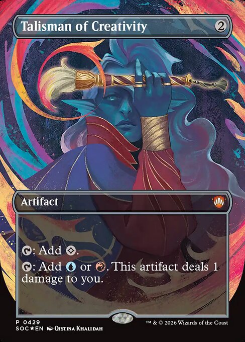 SOC: Talisman of Creativity (Borderless) (Foil)