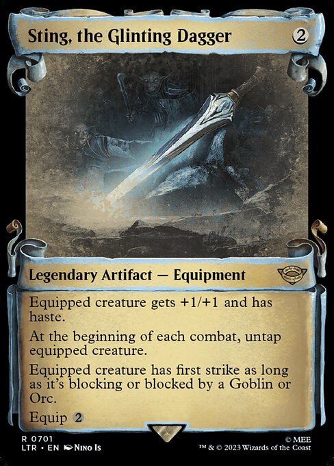 LTR: Sting, the Glinting Dagger (Showcase Scrolls) (Foil)